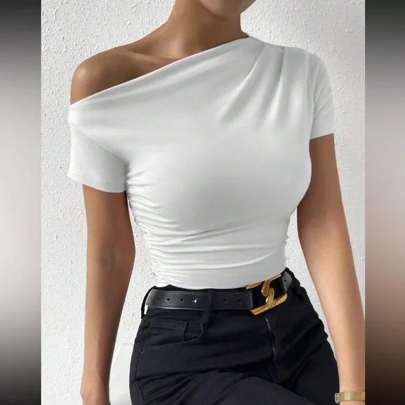 Elegant White Off-Shoulder Top